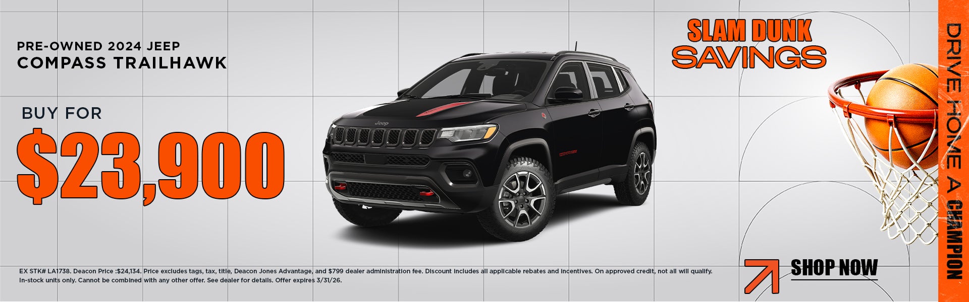 Pre-owned 2024 Jeep Compass Trailhawk