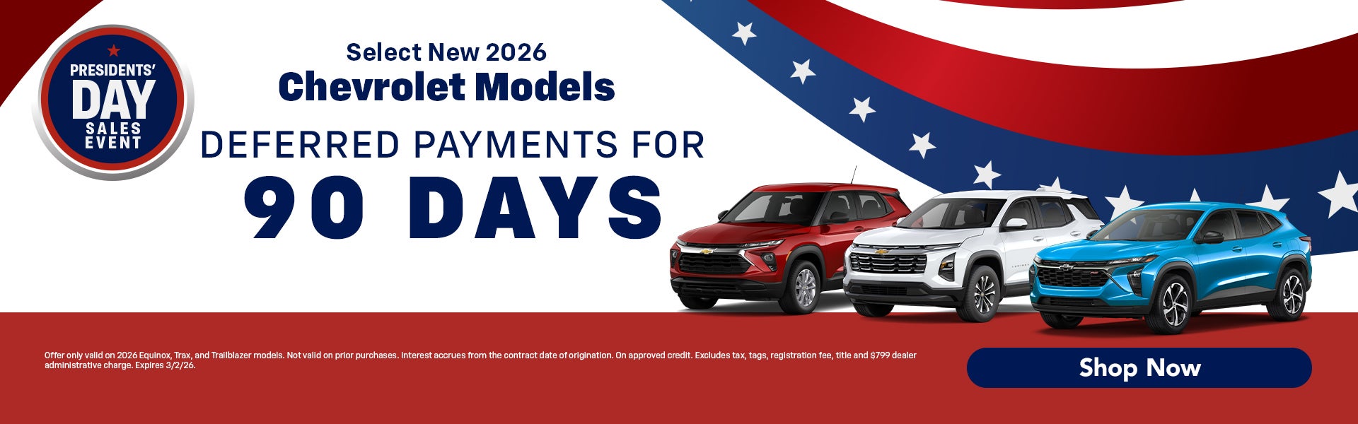 Select New 2026 Chevrolet Models